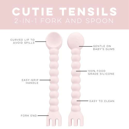 Ryan & Rose Cutie Tensils Spoon Baby and Fork [2 חבילה]